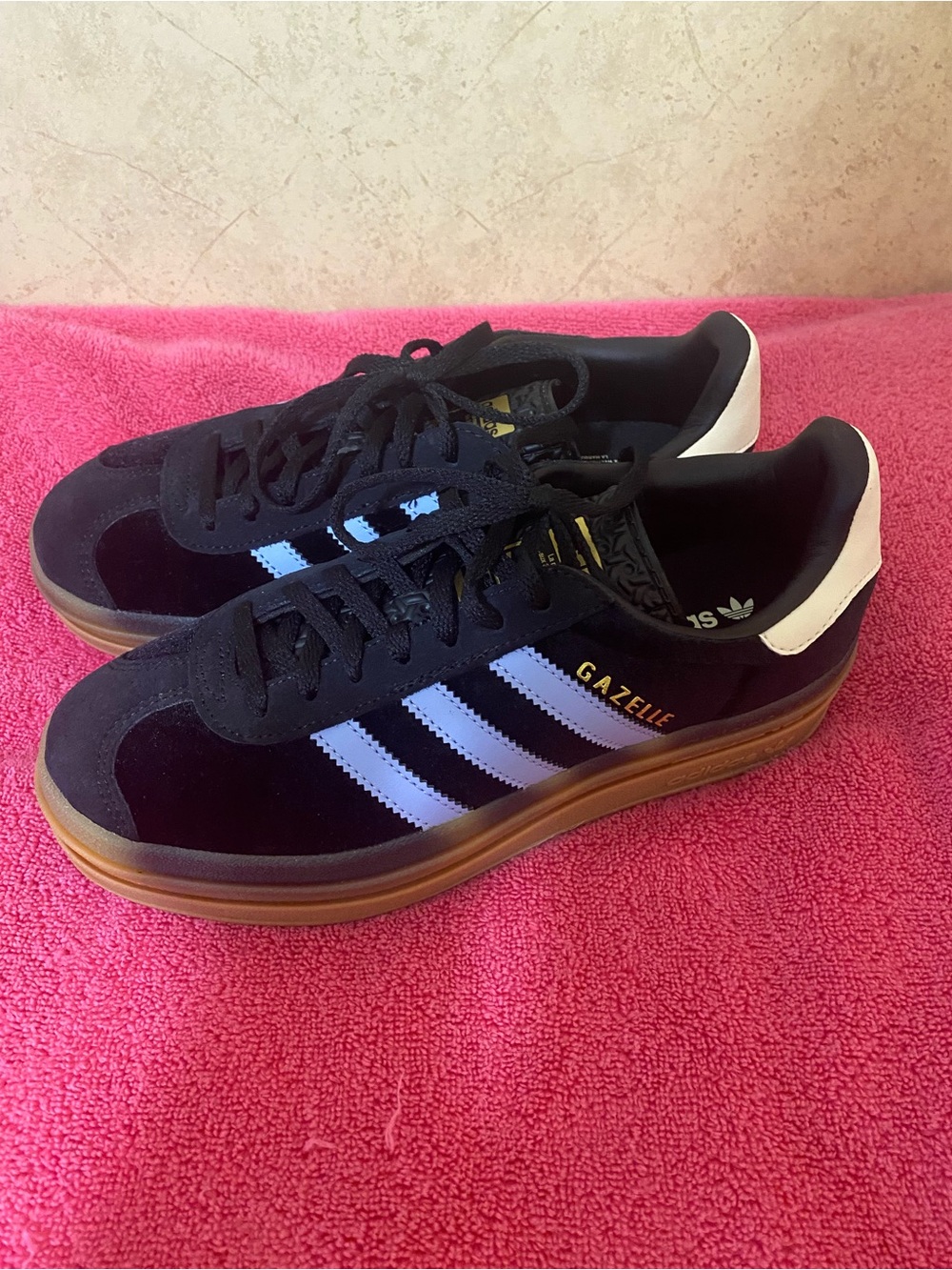 Adidas Gazelle Men’s Black with White Stripes Sneakers